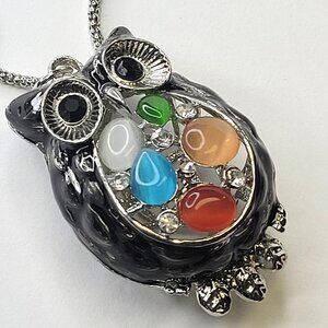 Large Owl Pendant Necklace